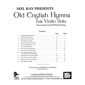 Ellis Cummings, Linda M - Old English Hymns for Solo Violin with Piano Accompaniment - Book/Online Audio - Mel Bay Publication