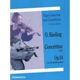 Rieding, Oscar - Concertino In  G Major Op 24 For Violin and Piano Published by Bosworth & Co
