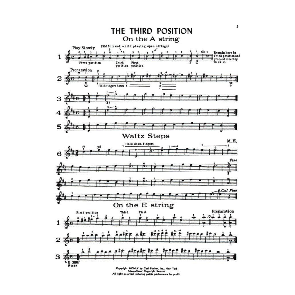 Holmes/Webber - Above the First Position - Violin solo - Carl Fischer Edition