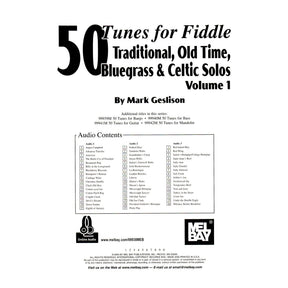50 Tunes for Fiddle, Volume 1: Traditional, Old Time, Bluegrass and Celtic Solos - Violin solo with Online Audio - by Mark Geslison - Mel Bay Publications