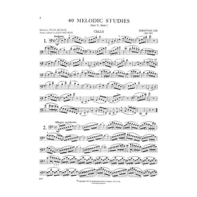 Lee, Sebastian - 40 Melodic Studies, Op 31, Volume 1 (Nos 1-22) - Cello solo - edited by Leonard Rose - International Music Co
