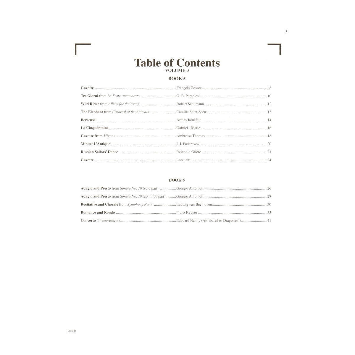 Progressive Repertoire for the Double Bass - Volume 3 Bass Book - by George Vance - Published by Carl Fischer