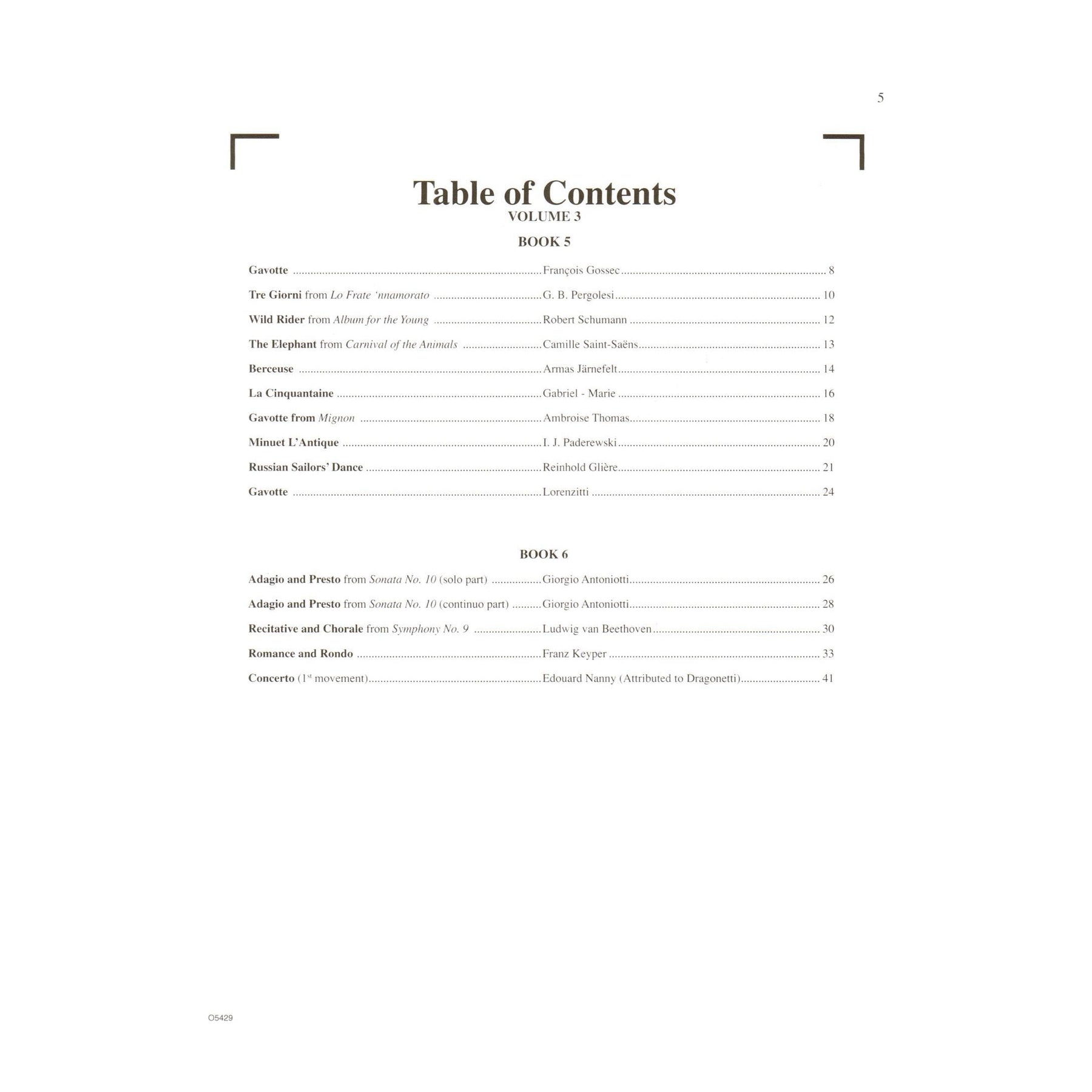 Progressive Repertoire for the Double Bass - Volume 3 Bass Book - by George Vance - Published by Carl Fischer