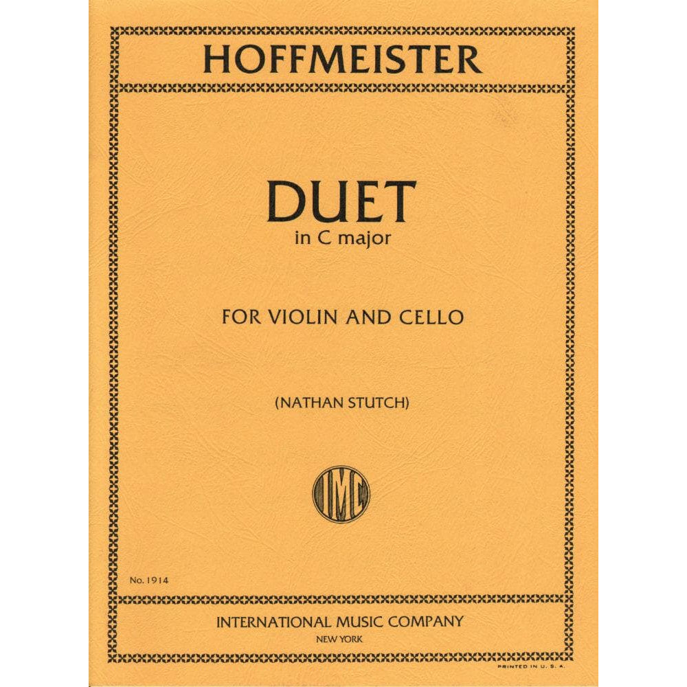 Hoffmeister, Franz Anton - Duet in C Major - Violin and Cello - edited by Nathan Stutch - International Edition