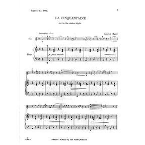Gabriel-Marie, Jean - La Cinquantaine (Air in the Olden Style) - Violin and Piano - Carl Fischer Edition