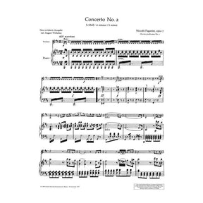 Paganini, Niccolo - Concerto No 2 in b minor, Op 7 - for Violin and Piano - edited by August Wilhelmj - Schott Edition