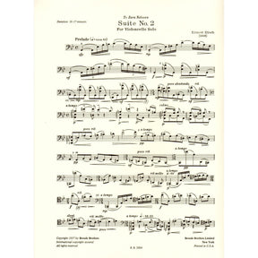 Bloch, Ernest - Suite No 2 for Cello (1956) - Broude Brothers Edition