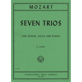 Mozart, WA - Seven Trios - Violin, Cello, and Piano - edited by Ferdinand David - International Music Co