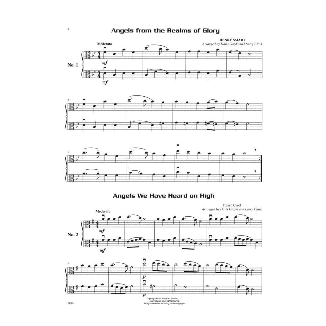 Gazda / Clark - Compatible Christmas Duets for Strings - Viola - Carl Fischer