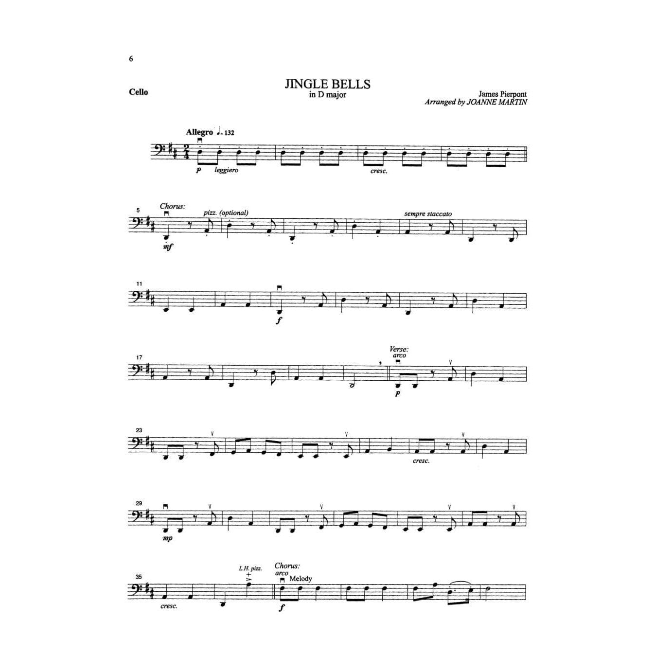 Martin, Joanne - Festive Strings for String Quartet or String Orchestra - Cello part - Alfred Music Publishing
