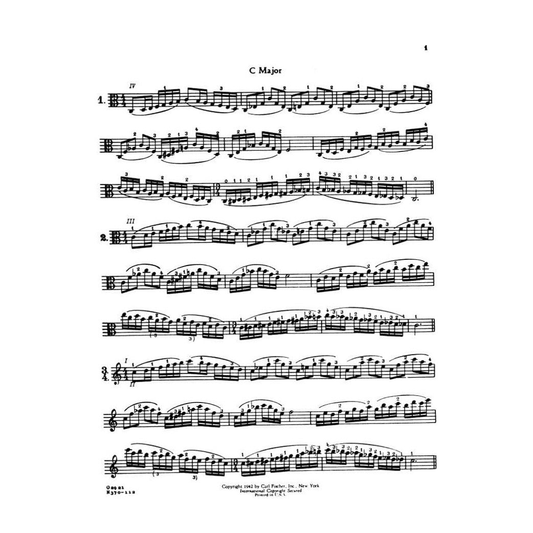 Flesch, Carl - Scale System - Viola - arranged by Charlotte Karman - Carl Fischer Edition