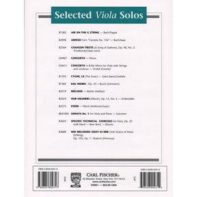 Flesch, Carl - Scale System - Viola - arranged by Charlotte Karman - Carl Fischer Edition