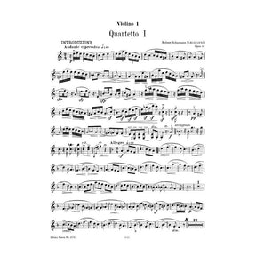 Schumann, Robert - Three Quartets, Op 41 Edited by Herrmann Peters Edition