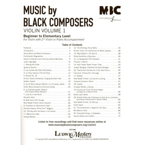 Music By Black Composers: Violin Volume 1 - Arranged by Rachel Barton Pine