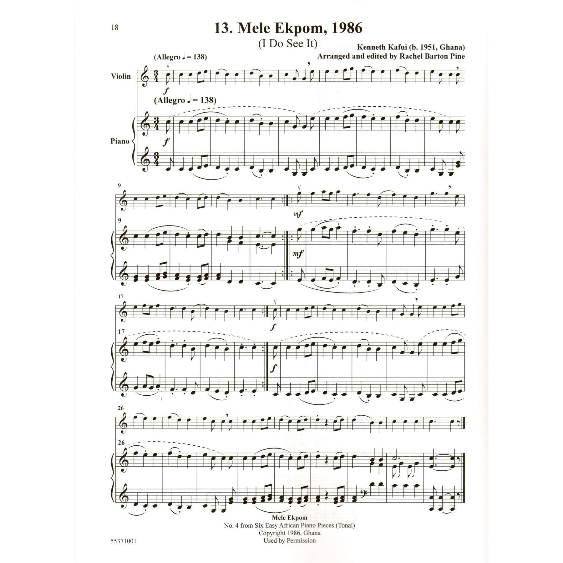 Music By Black Composers: Violin Volume 1 - Arranged by Rachel Barton Pine