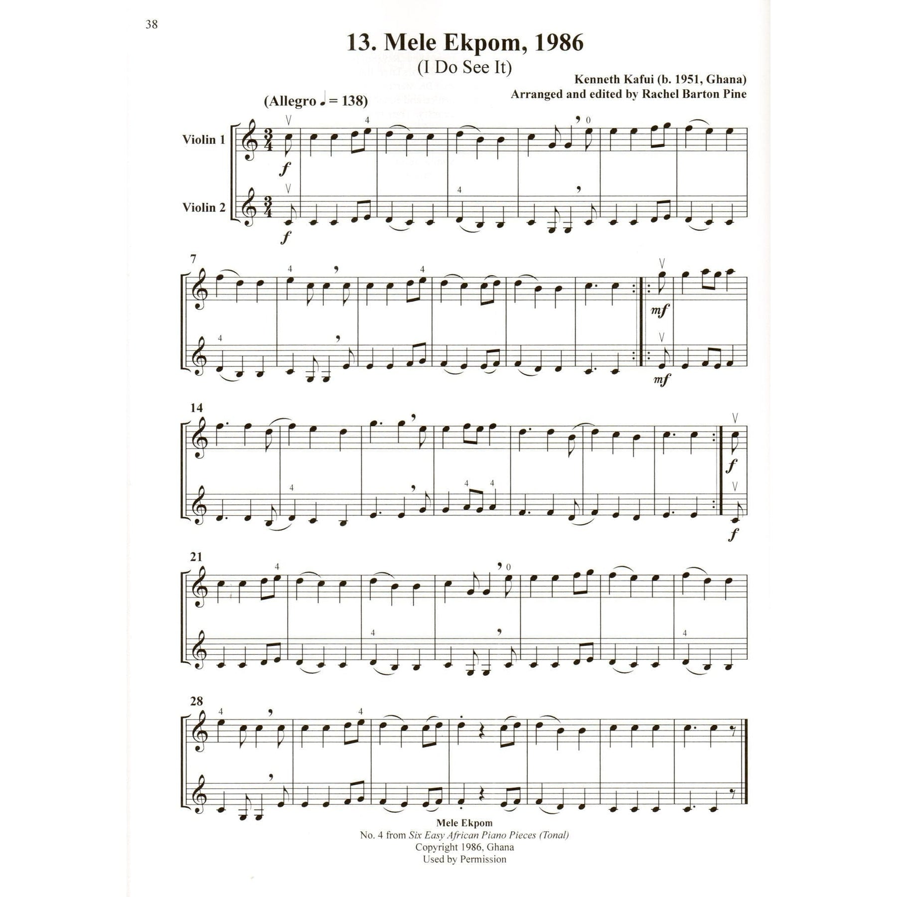 Music By Black Composers: Violin Volume 1 - Arranged by Rachel Barton Pine