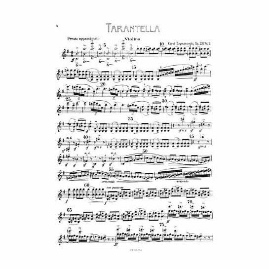 Szymanowski, Karol - Nocturne and Tarantella, Op 28 - Violin and Piano - Universal Edition