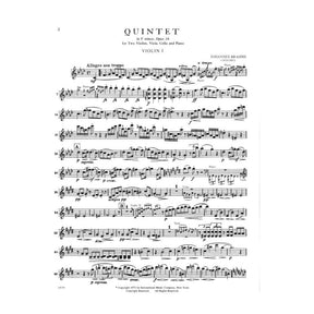 Brahms, Johannes - Piano Quintet in f minor Op 34 for Two Violins, Viola, Cello and Piano - International Edition