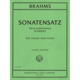 Brahms, Johannes - Sonatensatz: Scherzo in c minor for Violin and Piano - International Edition