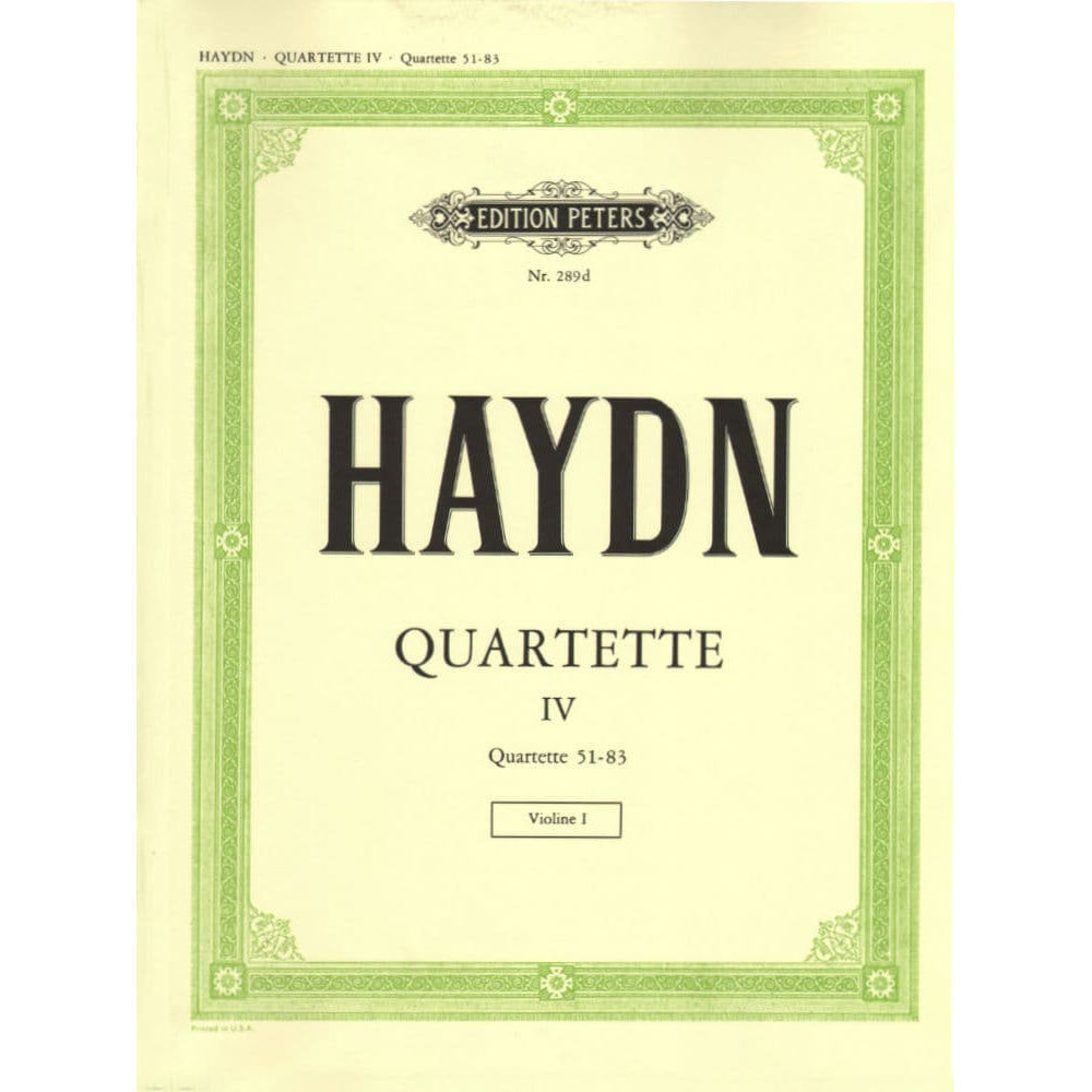 Haydn, Franz Joseph - 83 Quartets, Volume 4: 33 Quartets - String Quartet - edited by Andreas Moser and Hugo Dechert - Edition Peters
