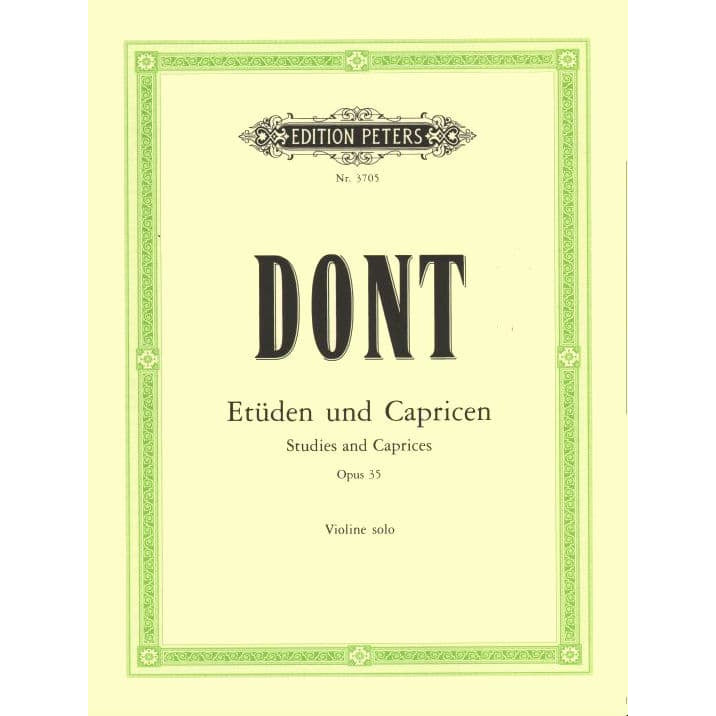 Dont, Jakob - 24 Etudes and Caprices, Op 35 - Violin solo - edited by Hans Sitt - CF Peters Edition