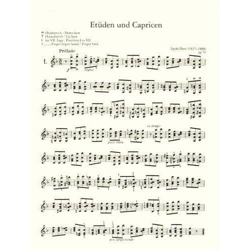 Dont, Jakob - 24 Etudes and Caprices, Op 35 - Violin solo - edited by Hans Sitt - CF Peters Edition