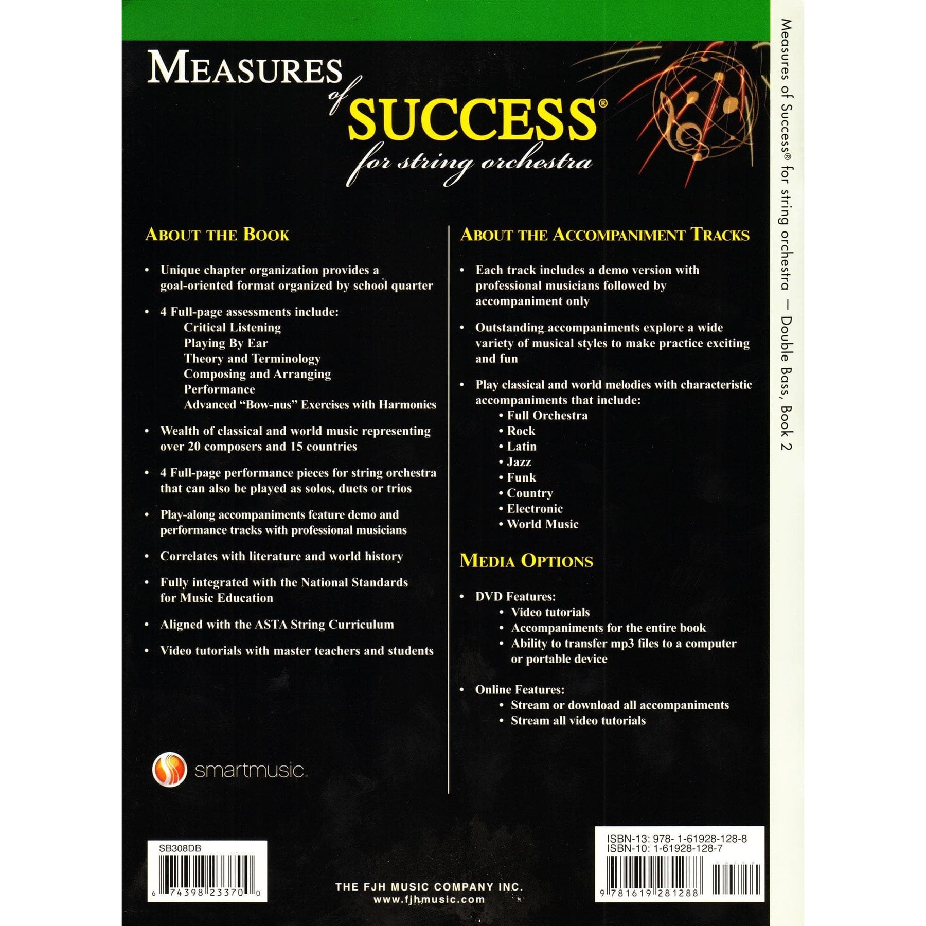 Measures of Success for String Orchestra - by Barnes, Balmages, Gruselle, Trowbridge - for Bass - Book 2 with DVD - FJH