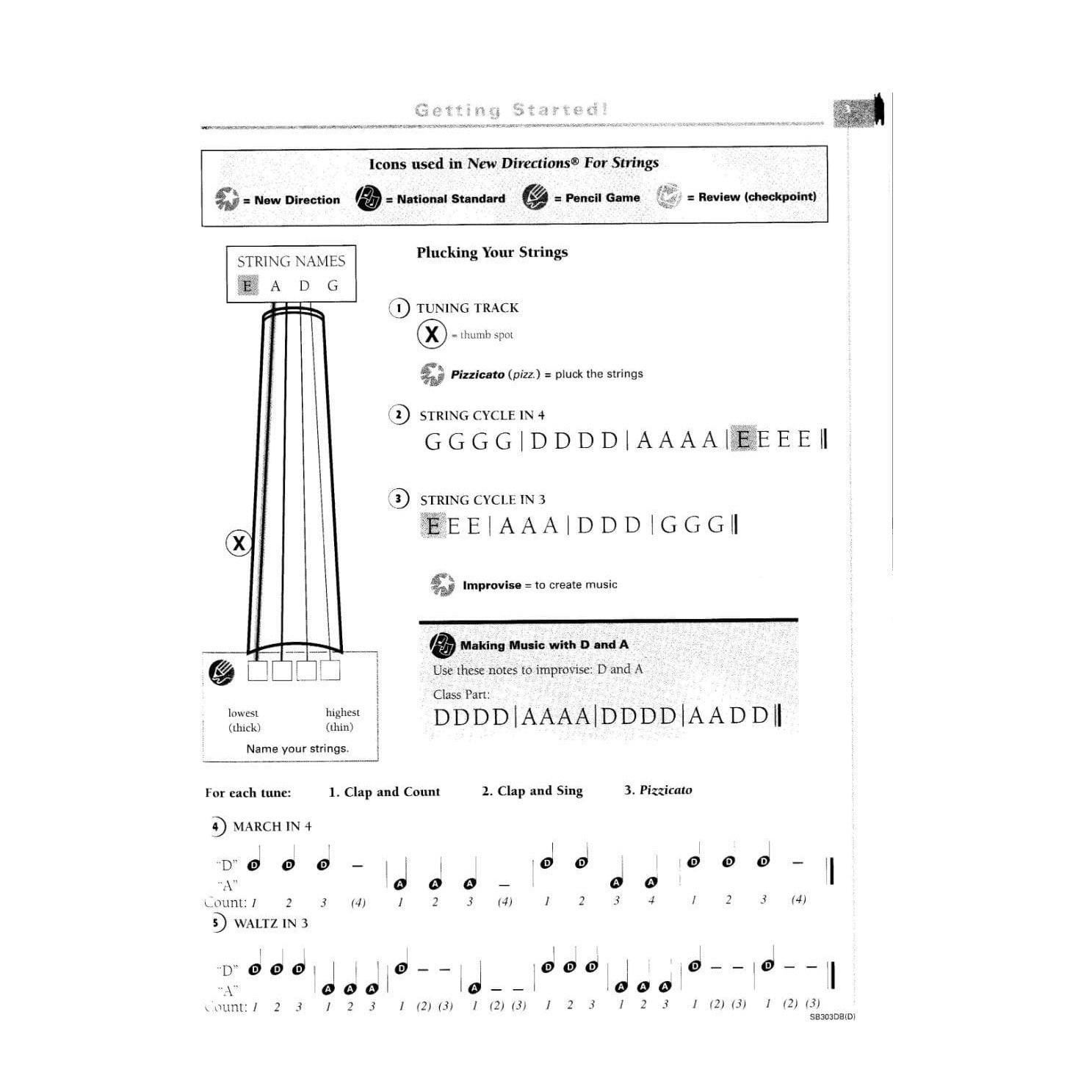 New Directions for Strings, Bass - D Position Book 1 Published by The FJH Music Company Inc