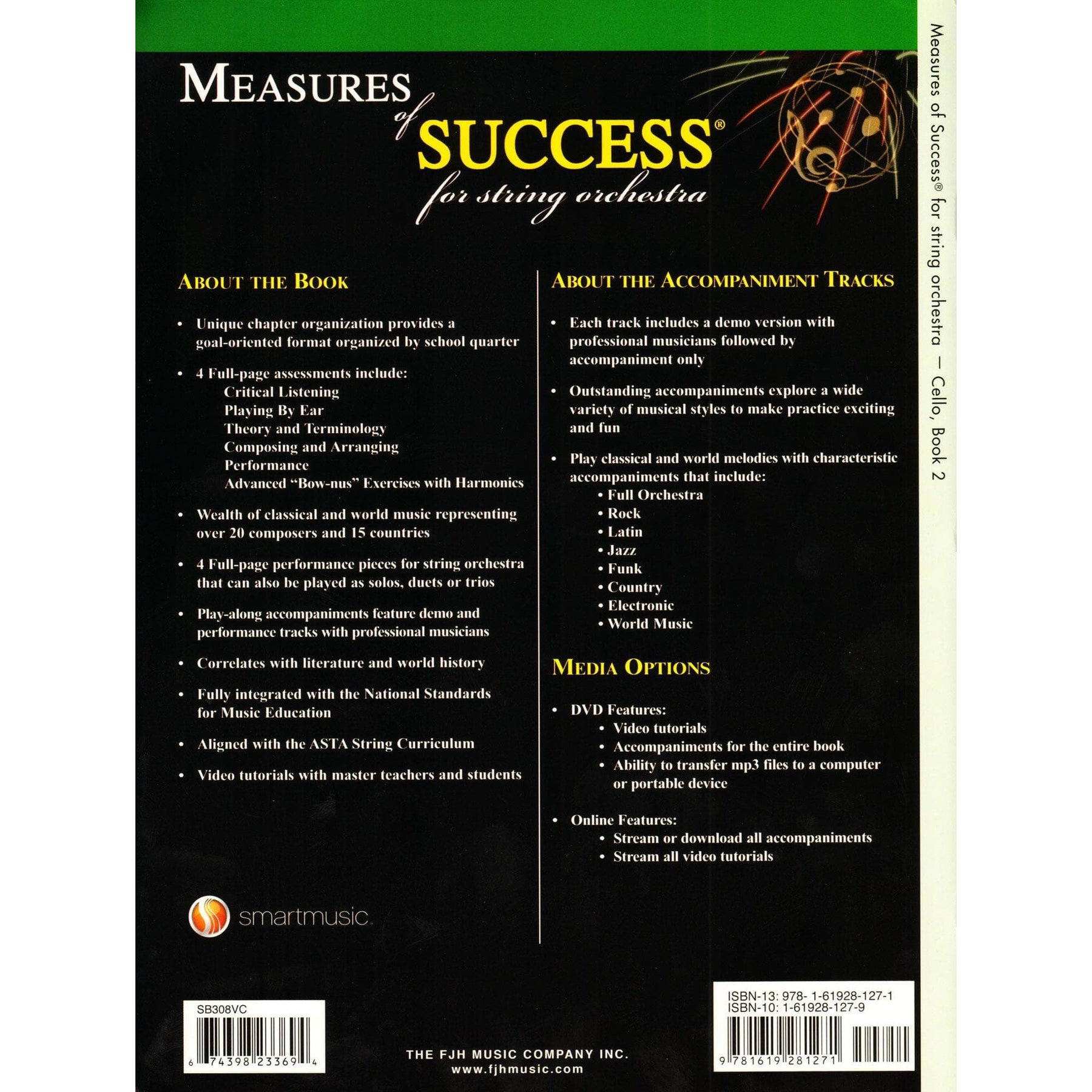 Measures of Success for String Orchestra - by Barnes, Balmages, Gruselle, Trowbridge - for Cello - Book 2 with DVD - FJH