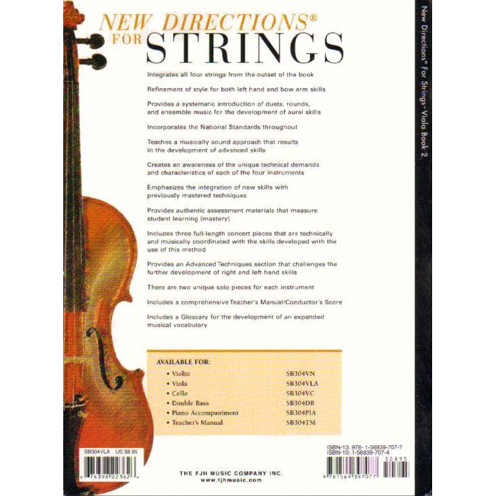 New Directions for Strings, Book 2 - Viola - FJH Music Company