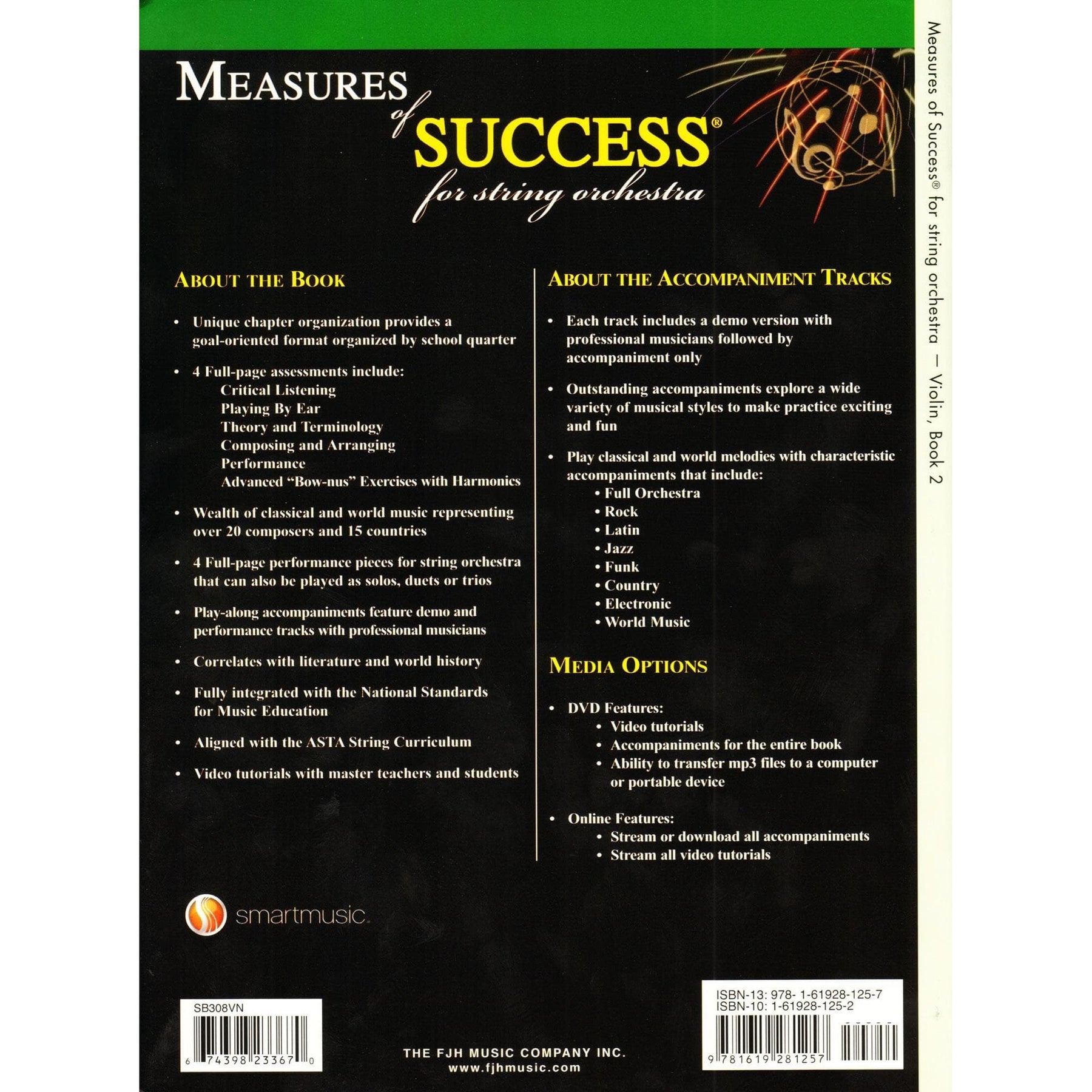 Measures of Success for String Orchestra - by Barnes, Balmages, Gruselle, Trowbridge - for Violin - Book 2 with DVD - FJH
