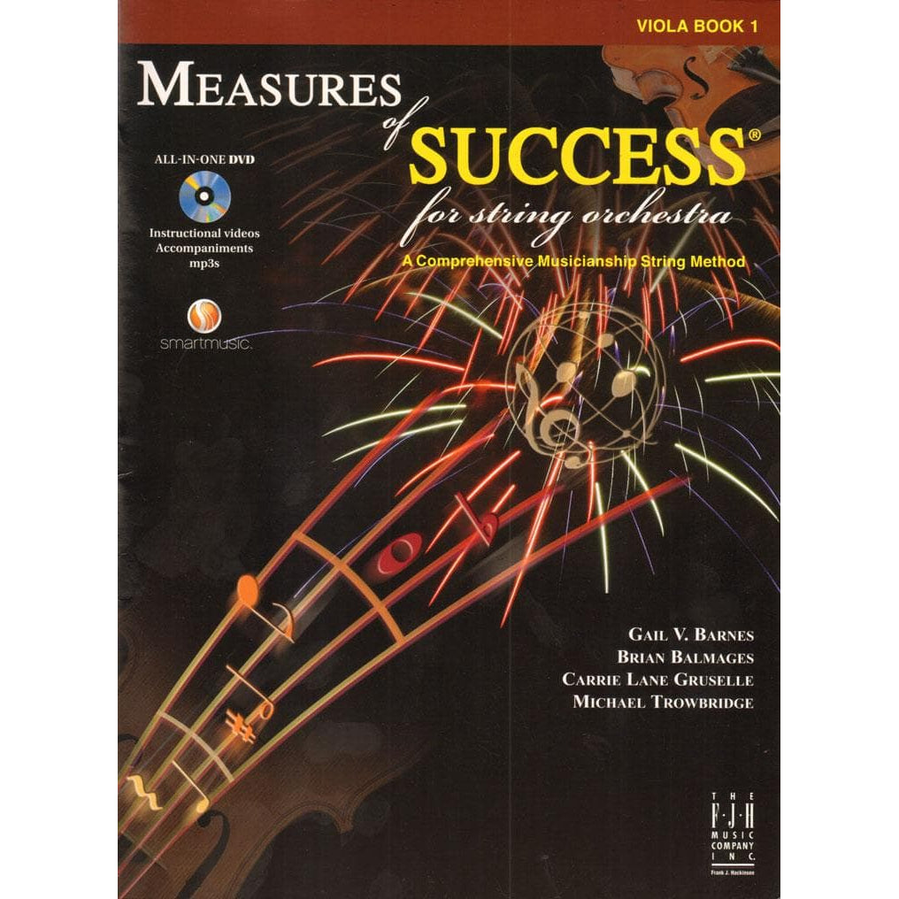 Measures of Success for String Orchestra - by Barnes, Balmages, Gruselle, Trowbridge - for Viola - Book 1 with DVD - FJH