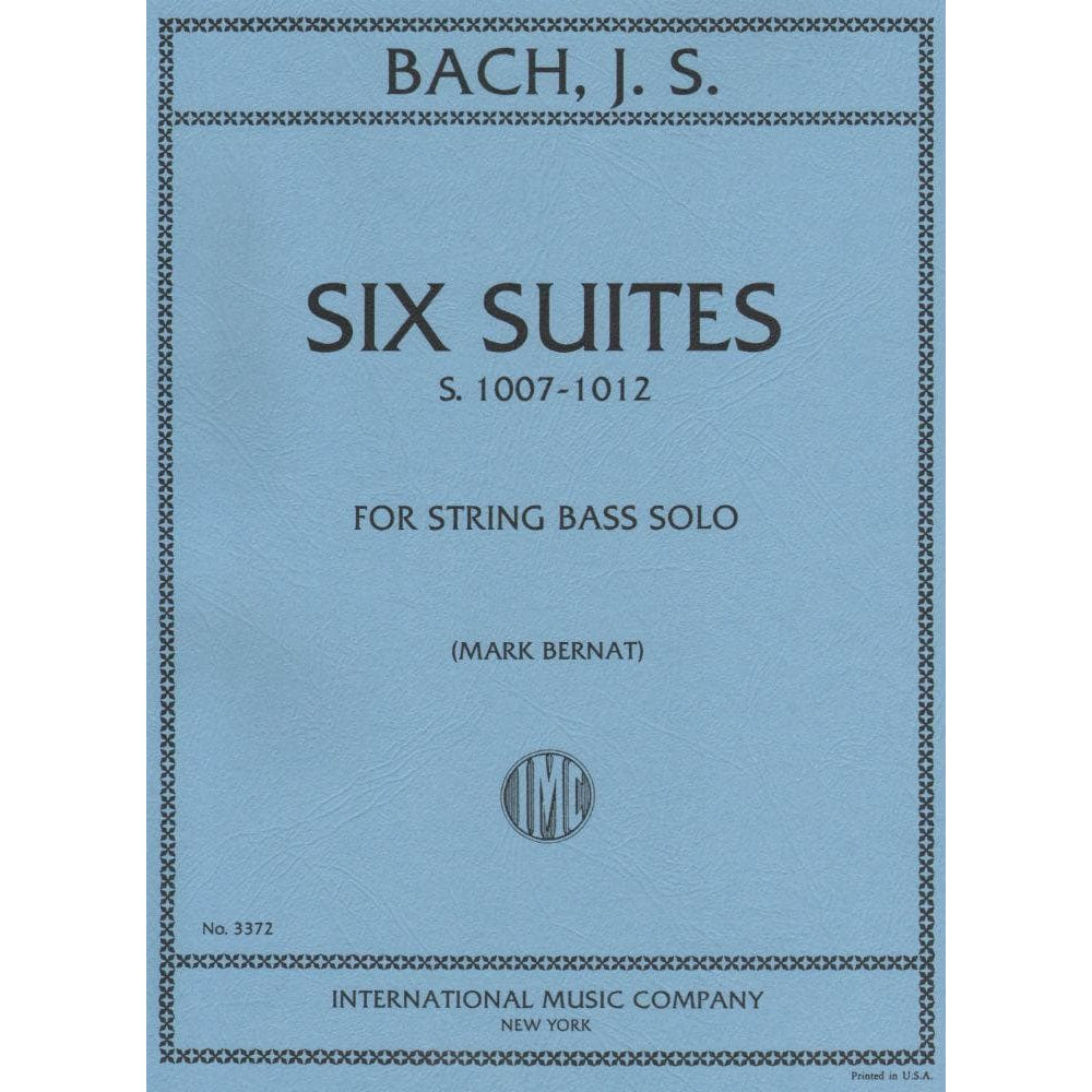 Bach, JS - 6 Cello Suites for Double Bass - Arranged by Bernat - International Edition