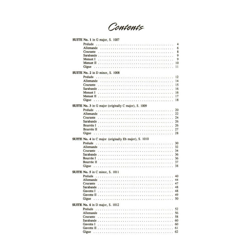 Bach, JS - 6 Cello Suites for Double Bass - Arranged by Bernat - International Edition