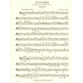 Enyeart, Carter - Cello Accompaniment - to 40 Studies from High School of Cello Playing by Popper - International