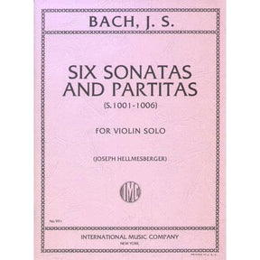 Bach, JS -  6 Sonatas and Partitas for Solo Violin, BWV 1001-1006 - edited by Joseph Hellmesberger - International Music Company
