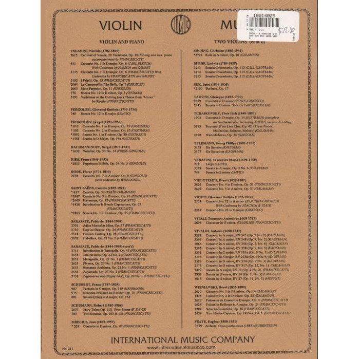 Bach, JS -  6 Sonatas and Partitas for Solo Violin, BWV 1001-1006 - edited by Joseph Hellmesberger - International Music Company