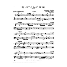 Wohlfahrt, Franz - 28 Little Duets, Op 191 For Violin and Viola Edited by Vieland Published by International Music Company