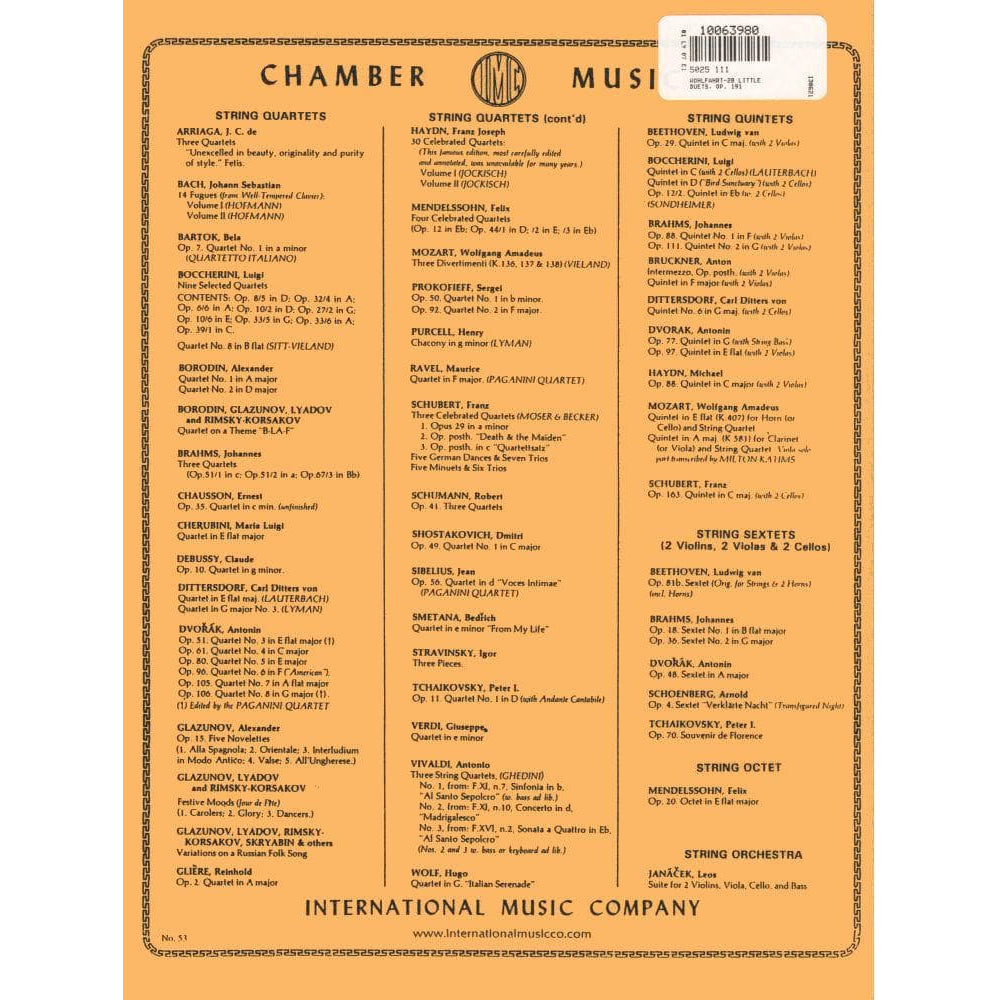 Wohlfahrt, Franz - 28 Little Duets, Op 191 For Violin and Viola Edited by Vieland Published by International Music Company