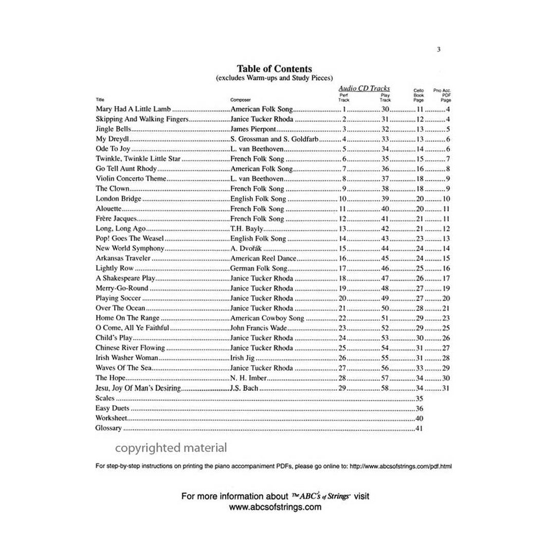 Rhoda, Janice Tucker - The ABCs of Cello for the Absolute Beginner - Cello - Carl Fischer