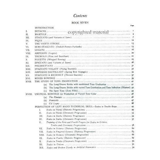 Auer, Leopold - Graded Course of Violin Playing - Book 7 for Violin - Fischer Edition