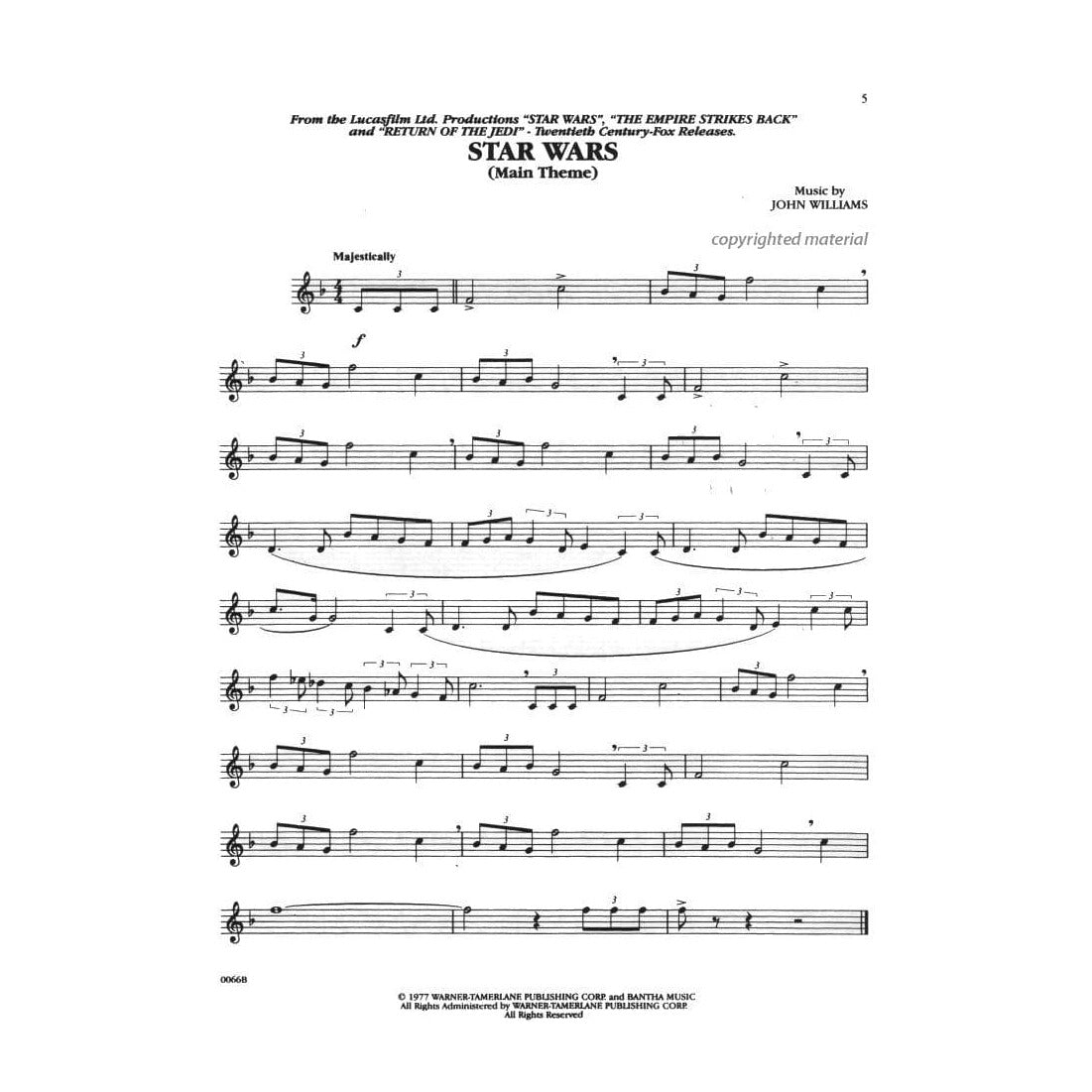 Williams, John - Music From The Star Wars Trilogy - Violin - Alfred Music Publishing