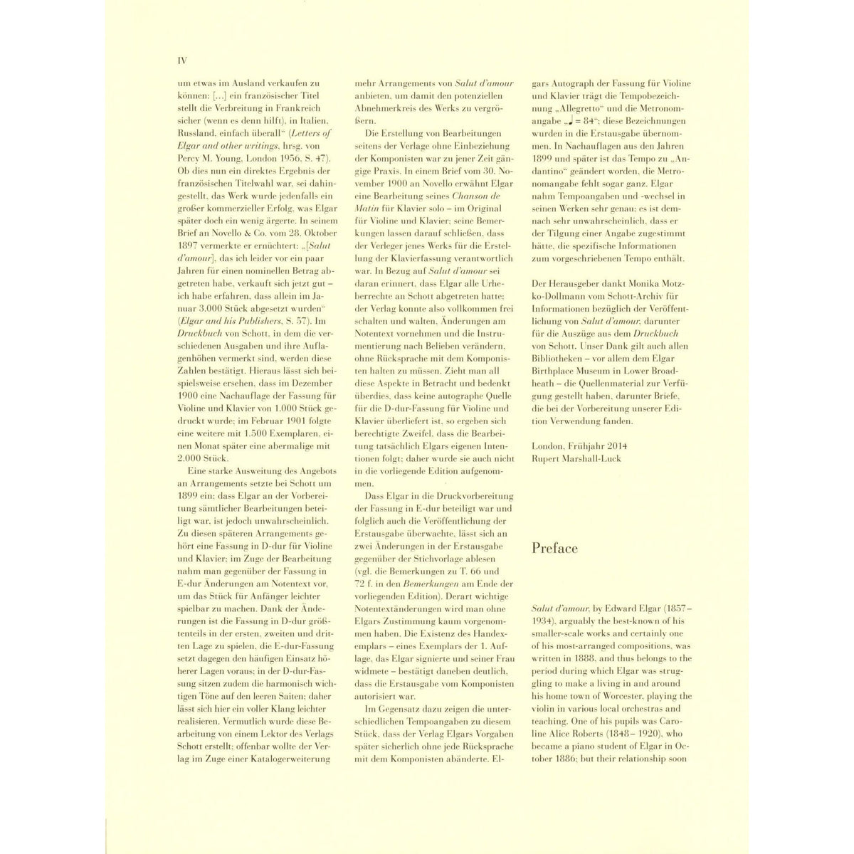 Elgar, Edward - Salut d'amour, Opus 12 - for Violin and Piano - edited by Rupert Marshall-Luck - G Henle URTEXT
