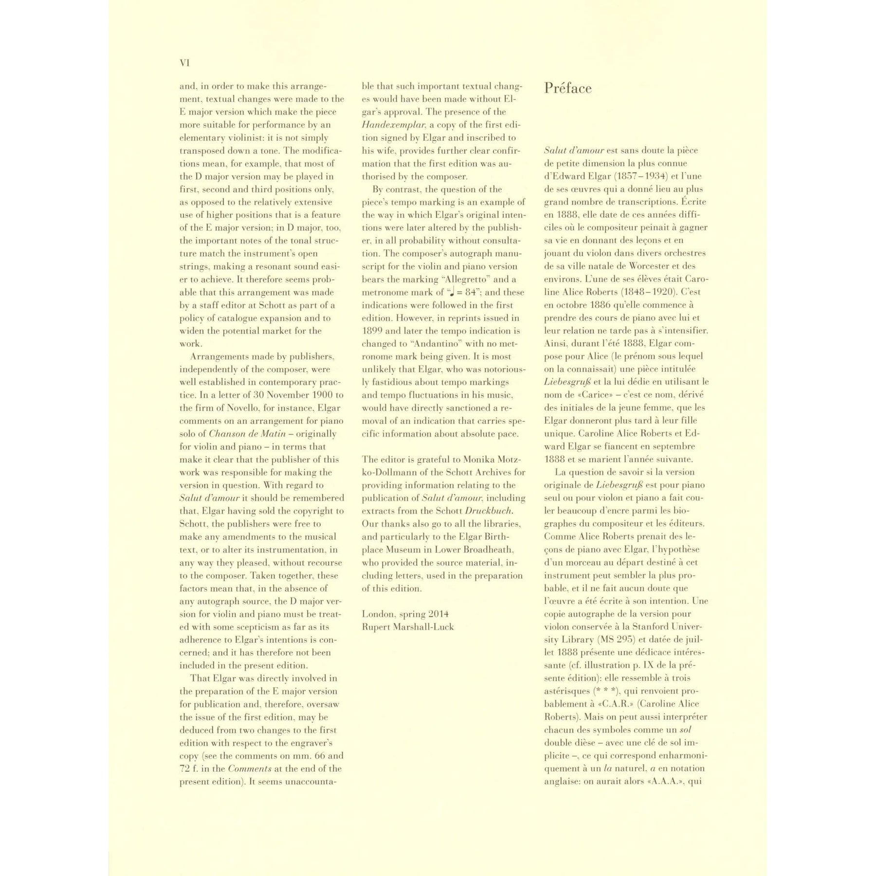 Elgar, Edward - Salut d'amour, Opus 12 - for Violin and Piano - edited by Rupert Marshall-Luck - G Henle URTEXT