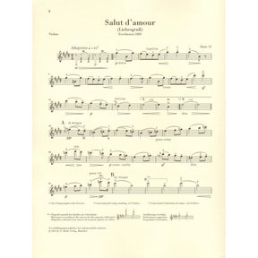 Elgar, Edward - Salut d'amour, Opus 12 - for Violin and Piano - edited by Rupert Marshall-Luck - G Henle URTEXT