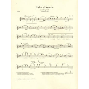 Elgar, Edward - Salut d'amour, Opus 12 - for Violin and Piano - edited by Rupert Marshall-Luck - G Henle URTEXT