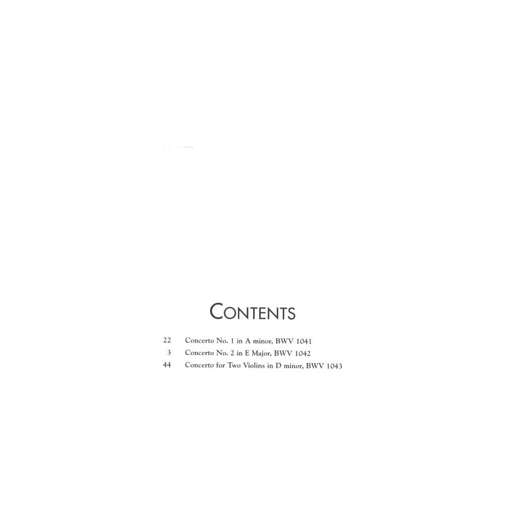 Bach, JS - Violin Concertos - for Violin and Piano - edited by Eduard Hermann - G Schirmer
