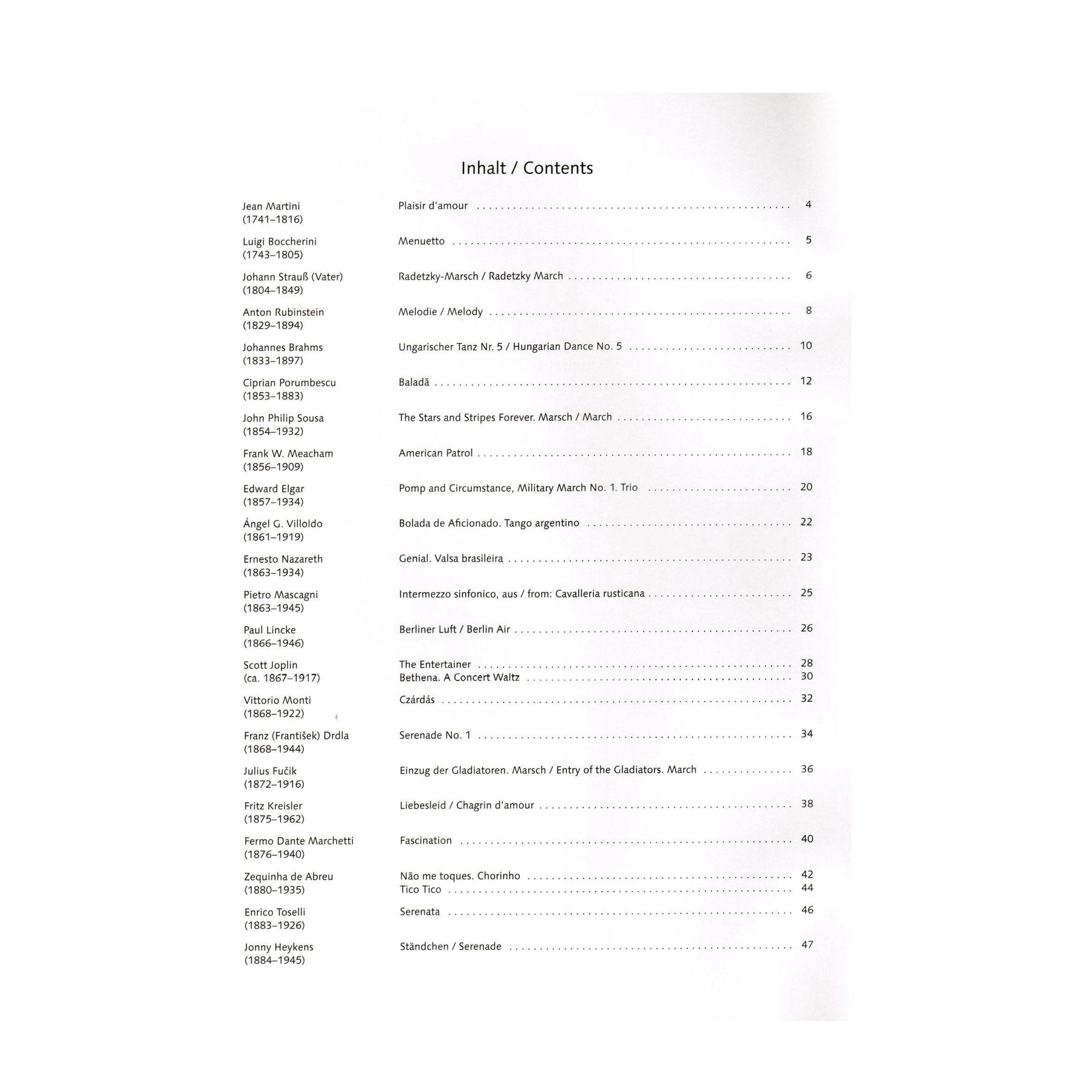 The Entertainer: 33 Popular Pieces - for Violin and Piano - Edited by Wolfgang Birtel - Schott