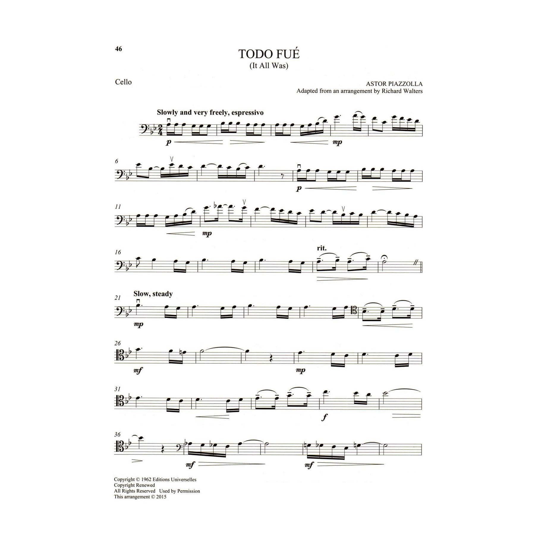 Piazzolla, Astor - 25 Piazzolla Tangos - for Cello and Piano - Boosey & Hawkes