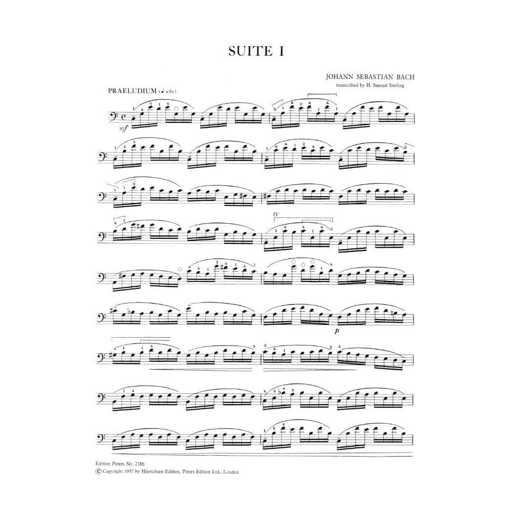 Bach, JS - Cello Suites 1-3 for Double Bass - Arranged by Sterling - Peters Edition